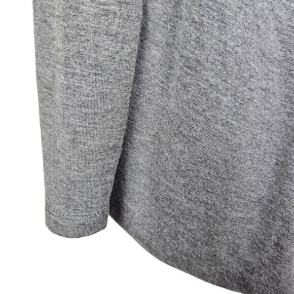 Ugg Faux Shearling Shawl Cardigan Size Medium Heather Gray Cream Ivory - Picture 5 of 16